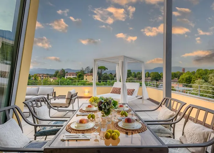 Luce Terrace Panoramic Loft With Elevator, Park In アパート *